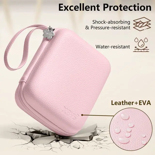 Alt view image 4 of 6 - Charger Case for Macbook, Portable Tech Electronic Organizer Bag,Travel Storage Pouch for Laptop Accessories, MacBook Power Adapter, Charging Cords, USB Drives, Power Bank (Pink, L)