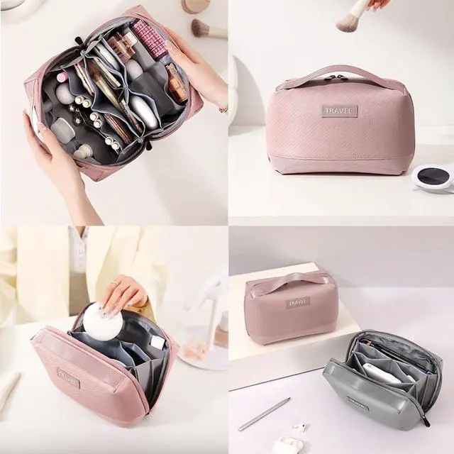 Alt view image 7 of 7 - Electronic Organizer Accessory Cable Organiser Bag Water-Resistant Travel Essentials Tech Pouch for Charger, Cables, Hard Drive, Power Bank, Memory Card (Pink)