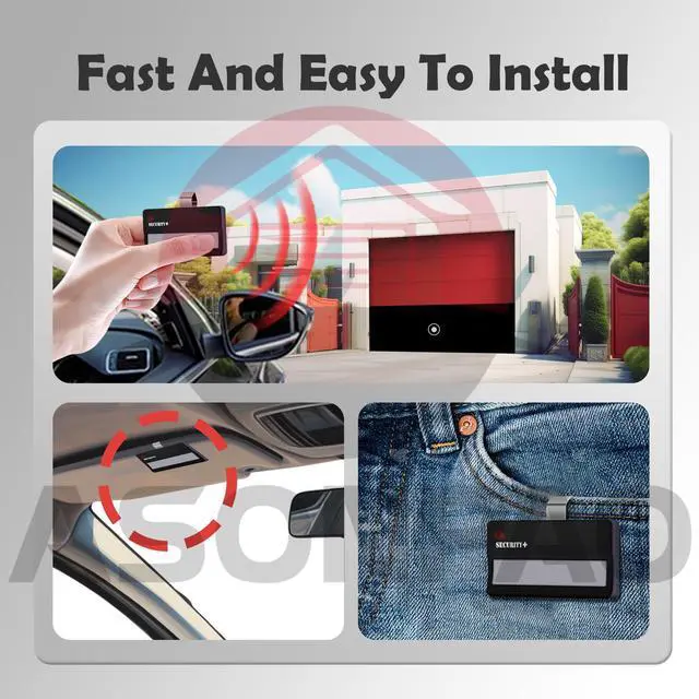 Alt view image 7 of 7 - LiftMaster 971LM Chamberlain 950CB Security+ 1-Button Garage Door Opener Remote (ONLY for 1997-2005 Models RED or Orange Learn Button) - Pack of 25-Year-Warranty