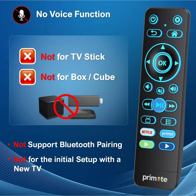 Alt view image 3 of 6 - Remote w/Backlit for Fire& Roku Smart-TVs (NOT for Stick or Player) for Insignia-Toshiba-TCL-Hisense-ONN-Sharp-Pioneer-Westinghouse Fire TV and Roku TV