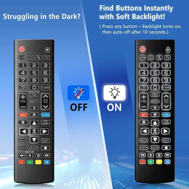 Alt view image 2 of 7 - Backlit Remote for LG Smart TV, Universal Replacement for All LG TV Remote Control for Easy Nighttime Use.1-Year Warranty.