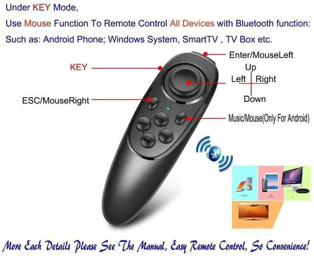 Alt view image 5 of 7 - Controller Gamepad Bluetooth Control VR Video, Game, Selfie, Flip E-Book/PPT/Nook Page, Mouse, in Virtual Reality Headset PC Tablet Laptop iPhone Smart Phone
