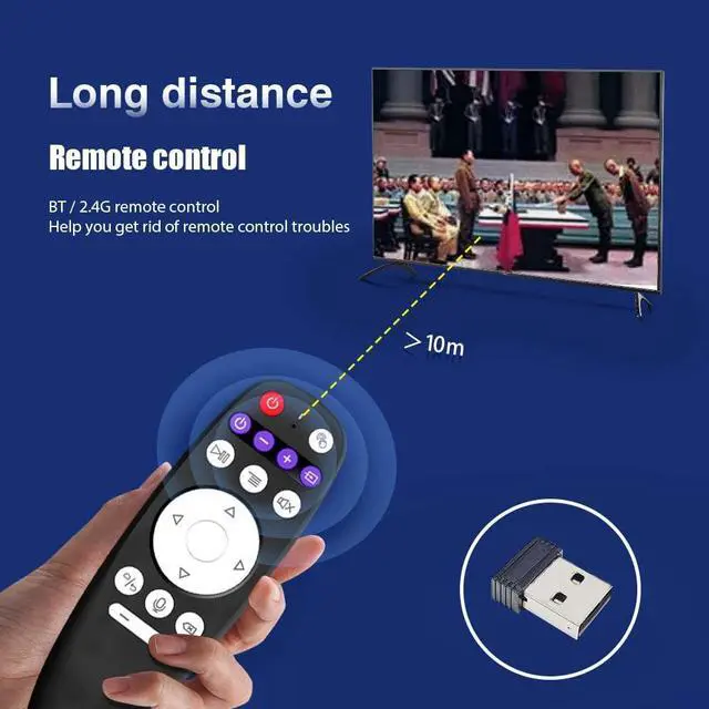 Alt view image 6 of 7 - Android TV Box Remote Control Universal, G10S King BT5.0 & USB 2.4G RF Remote Air Mouse 6 Axis Gyroscope and Infrared Learning for TV Stick Smart Set Top Box (Batteries are not Included)
