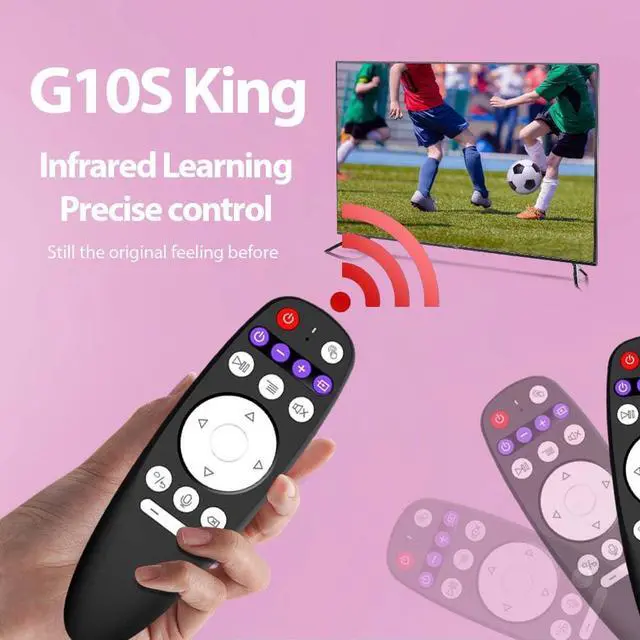 Alt view image 7 of 7 - Android TV Box Remote Control Universal, G10S King BT5.0 & USB 2.4G RF Remote Air Mouse 6 Axis Gyroscope and Infrared Learning for TV Stick Smart Set Top Box (Batteries are not Included)
