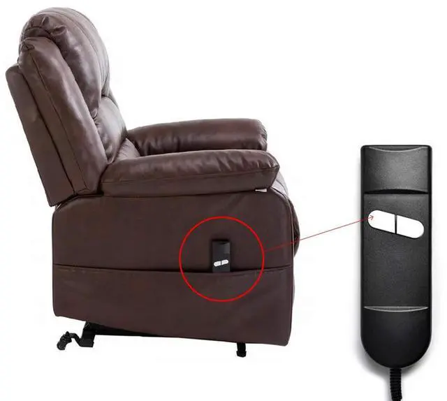 Alt view image 5 of 7 - Lift Chair Remote Replacement, 5 Pin 2 Buttons Straight Power Recliner Remote, Power Recliner Replacement Compatible for Most Lift Chair Brands