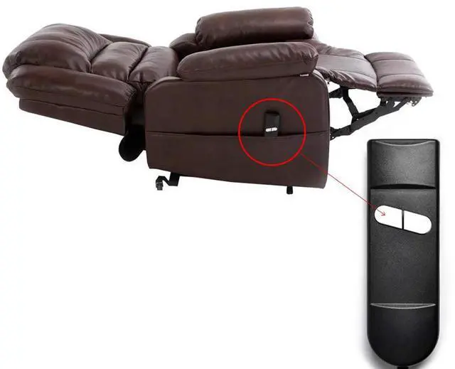 Alt view image 6 of 7 - Lift Chair Remote Replacement, 5 Pin 2 Buttons Straight Power Recliner Remote, Power Recliner Replacement Compatible for Most Lift Chair Brands