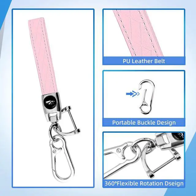 Alt view image 6 of 7 - for Honda Key Fob Cover with Keychain, Car Key Case Shell Protector for Honda Accord 2003-2012 | Civic 2006-2013 | Pilot 2005-2015 CRV CRZ Fit Odyssey 3 Buttons Smart Remote Control, Pink