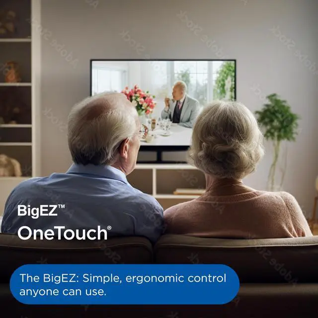 Alt view image 4 of 7 - BigEZ OneTouch Big Button Universal TV Remote, Easy to Use | Remote for Seniors, Replacement Remote for Samsung, LG, Sony, Vizio, Roku TV, Backlit Buttons, 2 Device, Black, SRP3945B/37