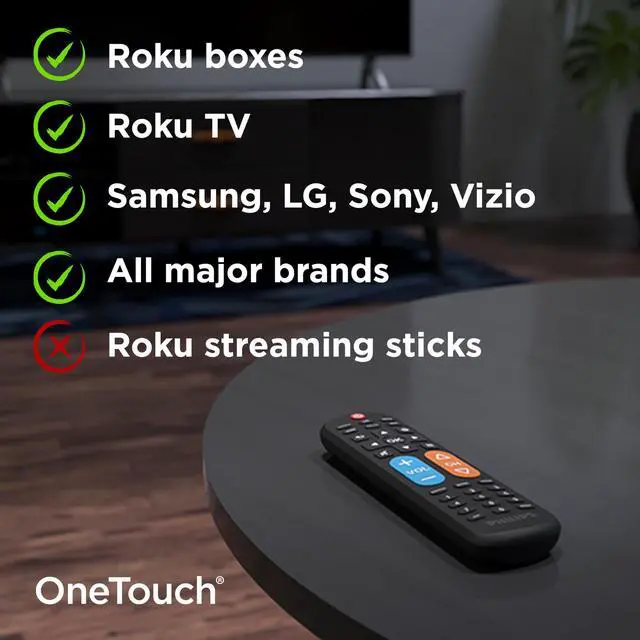 Alt view image 7 of 7 - BigEZ OneTouch Big Button Universal TV Remote, Easy to Use | Remote for Seniors, Replacement Remote for Samsung, LG, Sony, Vizio, Roku TV, Backlit Buttons, 2 Device, Black, SRP3945B/37