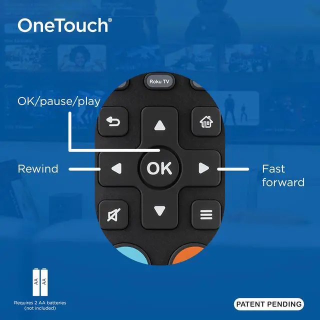 Alt view image 6 of 7 - BigEZ OneTouch Big Button Universal TV Remote, Easy to Use | Remote for Seniors, Replacement Remote for Samsung, LG, Sony, Vizio, Roku TV, Backlit Buttons, 2 Device, Black, SRP3945B/37