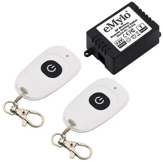 Main image of Smart RF Relay Switch eMylo Wireless Remote Control Switch DC 12V One Channel Momentary Module 433Mhz Relay Receiver with Two Transmitters