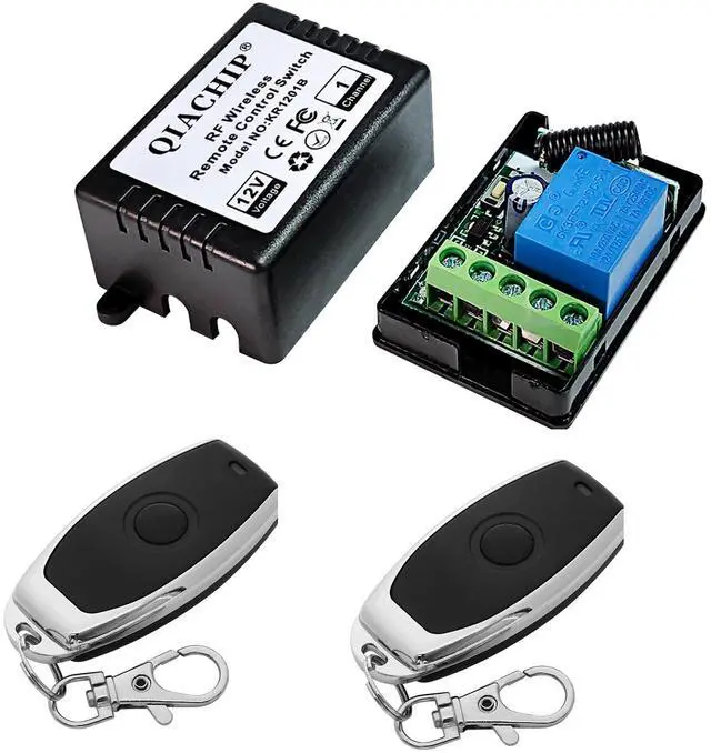Main image of DC 12V 1CH 433Mhz RF Wireless Relay Remote Control Light Momentary Switch Transmitter with Receiver (1 Relay)
