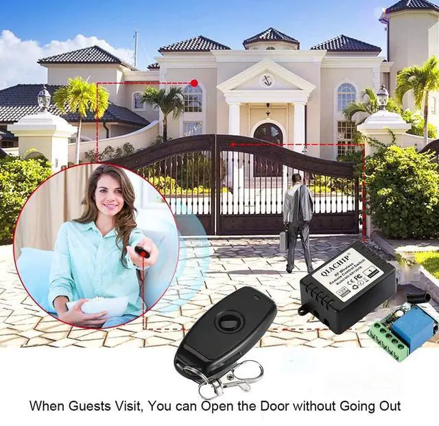 Alt view image 6 of 7 - DC 12V 1CH 433Mhz RF Wireless Relay Remote Control Light Momentary Switch Transmitter with Receiver (1 Relay)