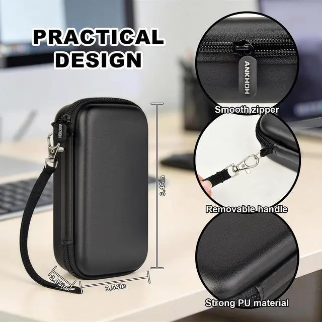 Alt view image 4 of 7 - Travel Case for Anker Prime 3-in-1 Wireless Charging Station | EVA Carrying Bag with Compartments for Foldable MagSafe Qi2 Charger & Cables (Case Only) Pink
