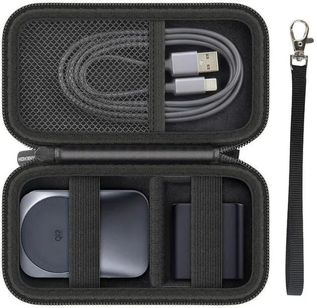 Main image of Travel Case for Anker Prime 3-in-1 Wireless Charging Station | EVA Carrying Bag with Compartments for Foldable MagSafe Qi2 Charger & Cables (Case Only) Pink