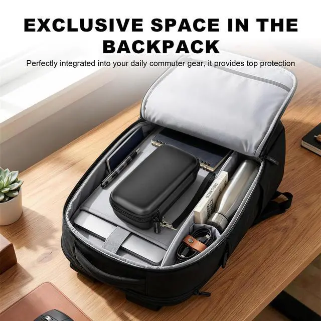 Alt view image 7 of 7 - Travel Case for Anker Prime 3-in-1 Wireless Charging Station | EVA Carrying Bag with Compartments for Foldable MagSafe Qi2 Charger & Cables (Case Only) Pink