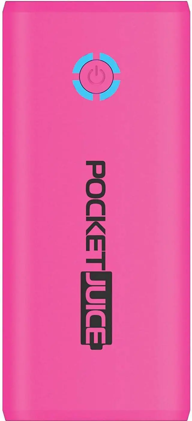 Main image of tzumi PocketJuice Mini Portable Charger - 4,000 mAh High-Speed Single USB Port - Compatible with All iPhone and Android Devices & Includes Mini Android-Compatible Micro-USB Cable (Pink) (2)