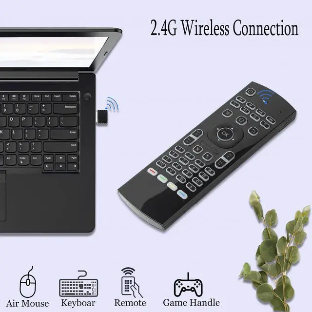 Alt view image 4 of 7 - MX3 Air Mouse Voice Remote Control, 2.4G Multifunctional Blacklight Mini Wireless Keyboard Air Mouse Remote for Android Smart TV Box, 3-Gyro&Gsensor, Projector HTPC Mini PC, PS3/4 Xbox 360