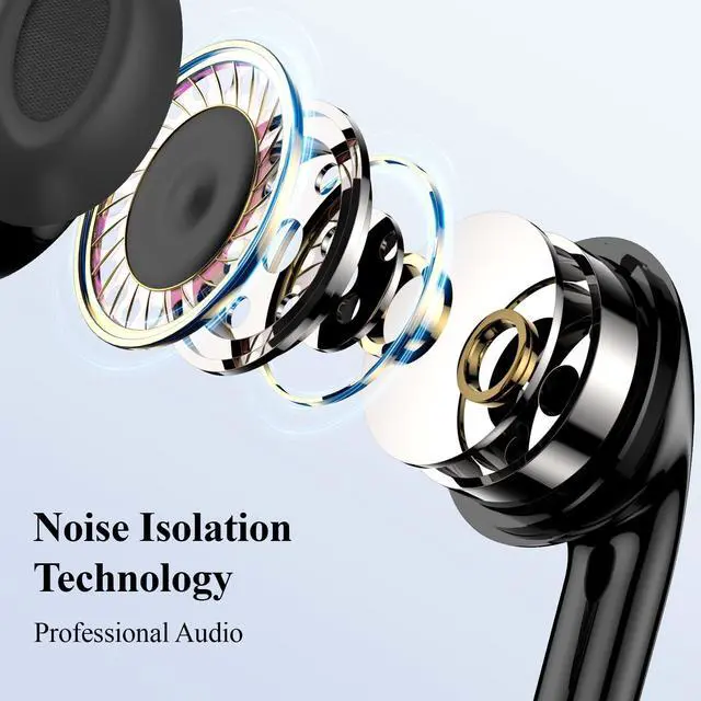 Alt view image 3 of 7 - USB Earbuds for PC Laptop Computer with Microphone Wired Headphones 7.5FT USB A Headset with Mic Audio Control Noise Isolating Earphones for Dell for HP Surface Switch Office Zoom Working Black