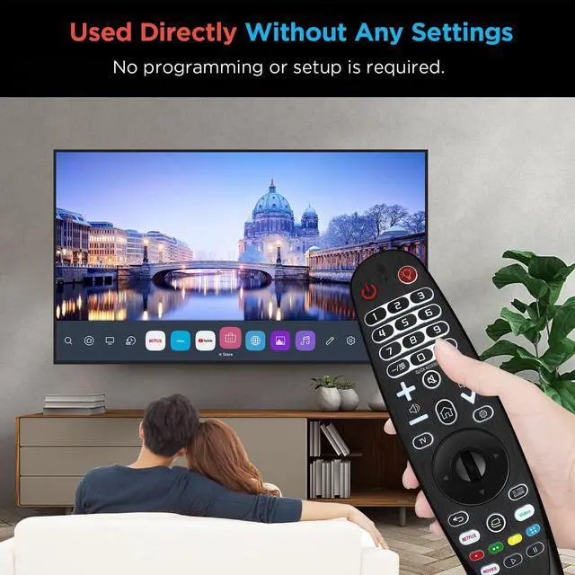 Alt view image 4 of 7 - Universal Backlit Remote Control for LG Smart TV Magic Remote Compatible with All Models of LG TV (NO Voice Function No Pointer Function)