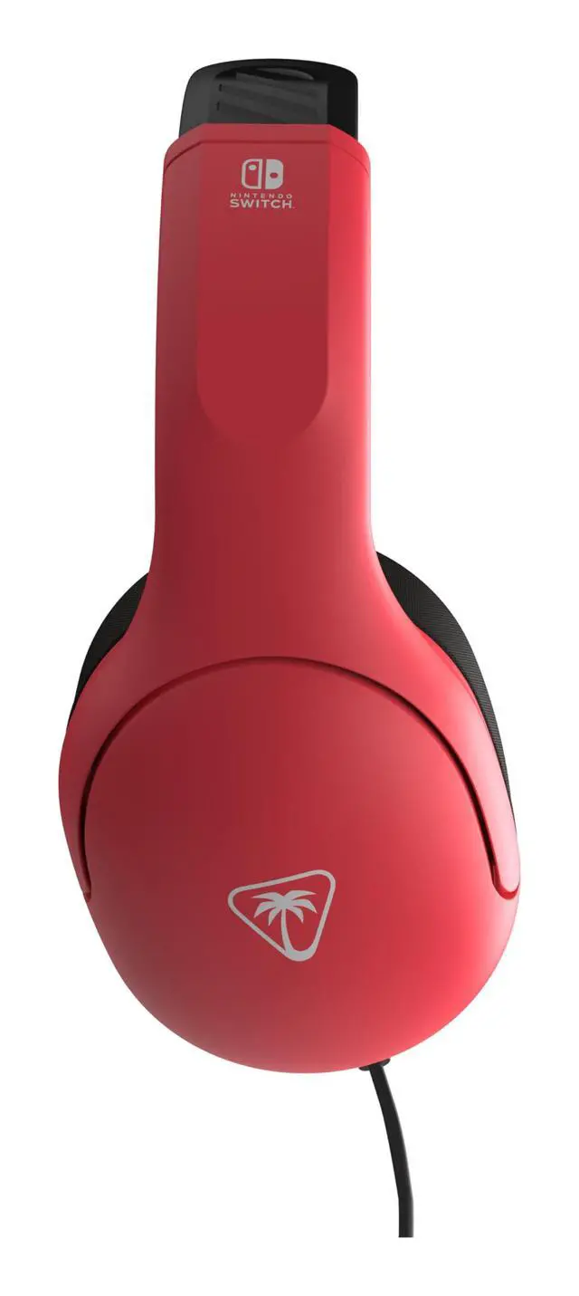 Alt view image 5 of 7 - Airlite Fit Wired Gaming Headset: Officially Licensed for Nintendo Switch, Nintendo Switch 2/Lite/OLED Model - Flip-to-Mute Mic, Over-Ear Comfort Cushions, 40mm Speakers - Neon Blue & Red