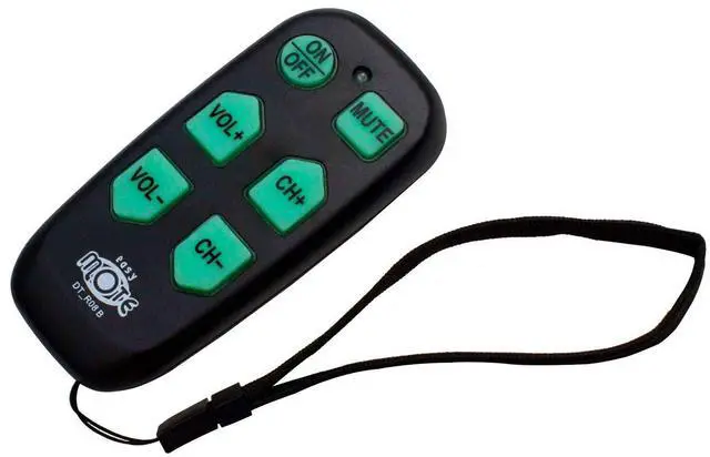 Main image of Universal Big Button TV Remote - EasyMote | DT-R08B. Backlit, Easy Use, Smart, Learning Television & Cable Box Controller, Perfect for Assisted Living Elderly Care. White TV Remote Control