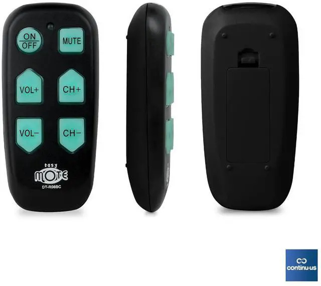 Alt view image 2 of 7 - Universal Big Button TV Remote - EasyMote | DT-R08B. Backlit, Easy Use, Smart, Learning Television & Cable Box Controller, Perfect for Assisted Living Elderly Care. White TV Remote Control