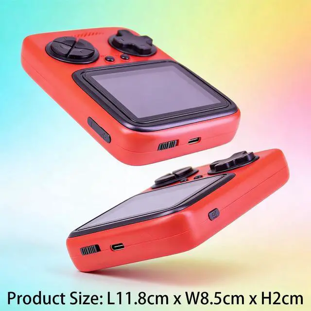 Alt view image 5 of 6 - Handheld Game Console for Kids -Preloaded 289 Retro Video Games, Portable Gaming Player with Rechargeable Battery 2.8" LCD Screen, Mini Electronic Toy Gifts for Girls Boys (Red)