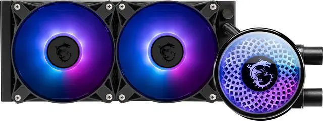 Main image of MAG Coreliquid A12 240 - AIO ARGB CPU Liquid Cooler - 240mm Radiator - LGA 1700 Ready - Double Ball Bearring120mm ARGB PWM Fans x2, Rotatable Blockhead, LGA 1700/1851, AM5 / AM4, Black