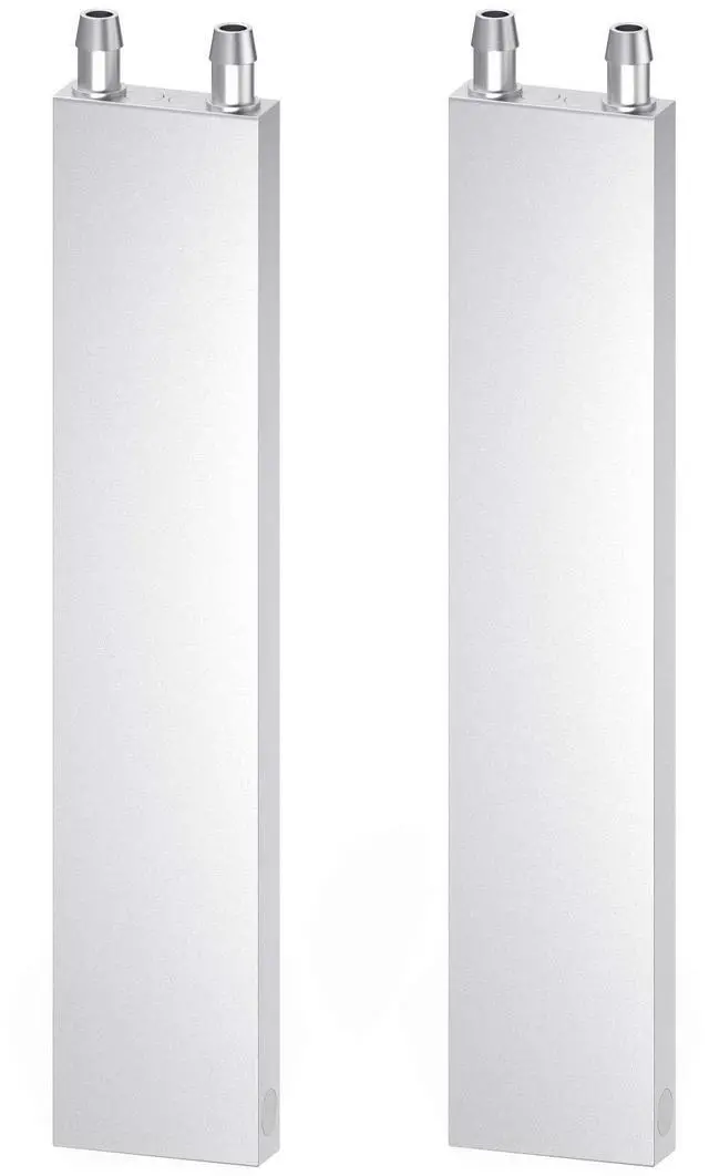 Main image of Aluminum Water Cooling Block, Liquid Water Cooler Heat Sink System for PC Computer CPU Graphics Radiator Heatsink Endothermic Head Silver 2pcs(40mm x 200mm x 12mm)