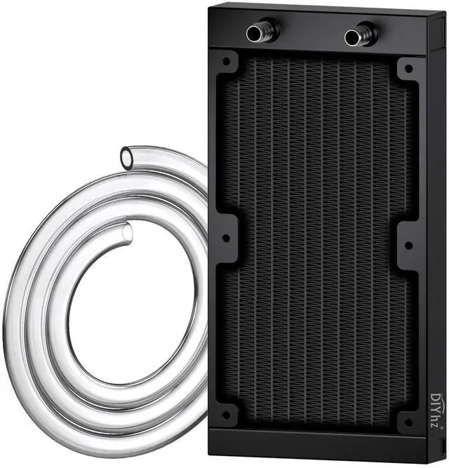Main image of 12 Pipe Aluminum 240mm CPU PC Water Cooling Radiator, 120mm Fanless, DC12V Black