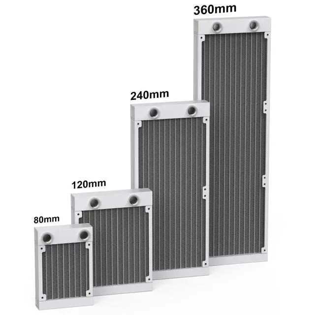 Alt view image 6 of 6 - Water Cooling Radiator, 12 Pipe G1/4 Thread Heat Row Radiator 12 Pipe Aluminum Heat Exchanger Radiator for PC CPU Computer Water Cool System 360mm White