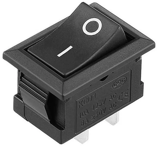 Alt view image 5 of 7 - 5pcs Rocker Switch, Circuit Switch 2 Pin Snap-in On/Off Position Snap Boat Rocker Switch 12V/110V/250V OT8G