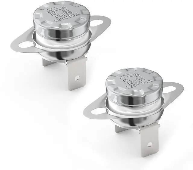 Main image of UL/CUL KSD301 Thermostat 125V 16A Thermal Switch, Circuit Off at 120°C/248°F and On at 100°C/212°F Bimetal Thermostat,Normally Closed N.C Auto Reset Snap Disc themro Switch,2pcs