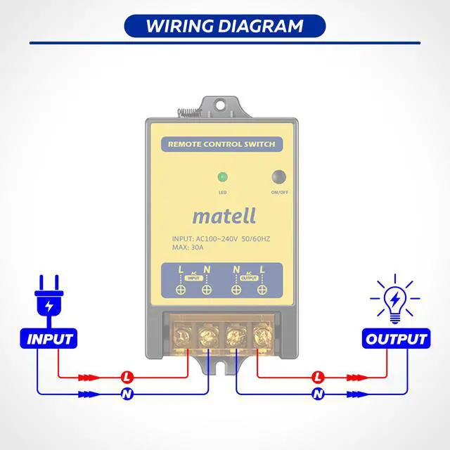 Alt view image 4 of 5 - Wireless Remote Control Switch AC 110V/120V/220V/240V 16A(Max 30A) Relay RF Remote Control Light Switches for Motor Pump Security Systems with 300 ft Long Range