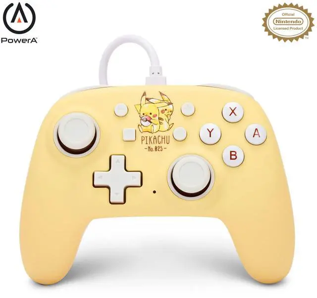 Main image of Nano Wired Controller for Nintendo Switch - Pikachu Friends, Comfortable Ergonomics, Officially Licensed