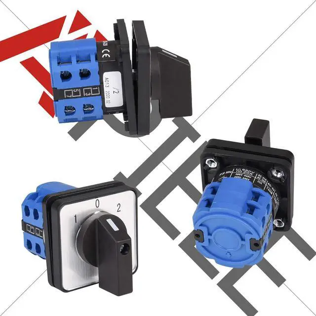 Alt view image 3 of 7 - Changeover Selector Switch 3 Position 440V Universal Rotary Cam Selector (20A 8 Terminal)