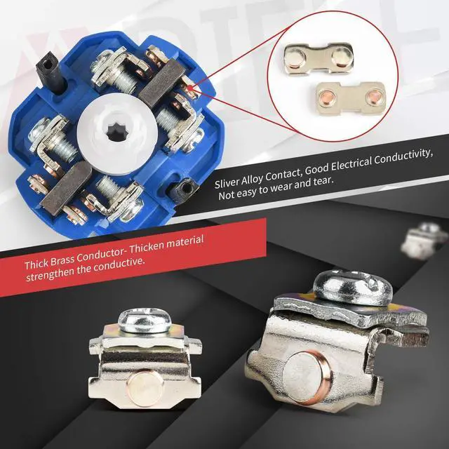 Alt view image 5 of 7 - Changeover Selector Switch 3 Position 440V Universal Rotary Cam Selector (20A 8 Terminal)