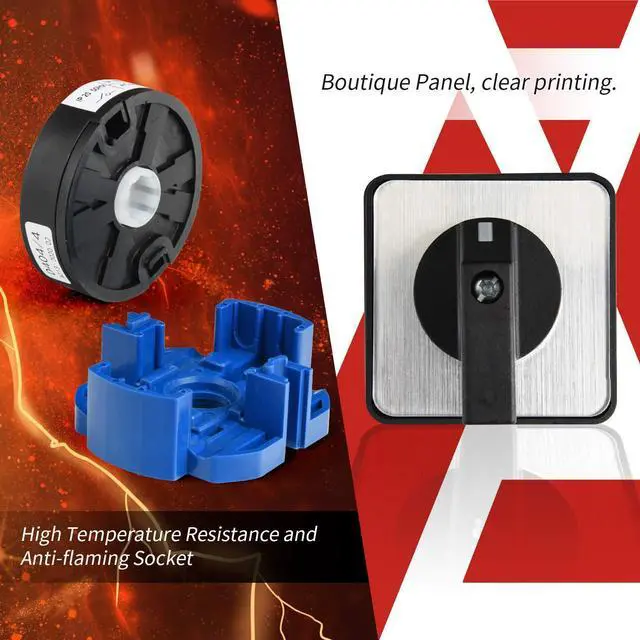 Alt view image 6 of 7 - Changeover Selector Switch 3 Position 440V Universal Rotary Cam Selector (20A 8 Terminal)