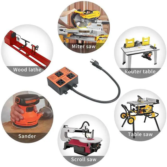 Alt view image 7 of 7 - Automatic Vacuum Switch, Ortis Dust Control Autoswitch for More Power Tools, Delay Vacuum On/Off to Prevent Circuit Overload and Tripping, Adjustable Actuation Threshold