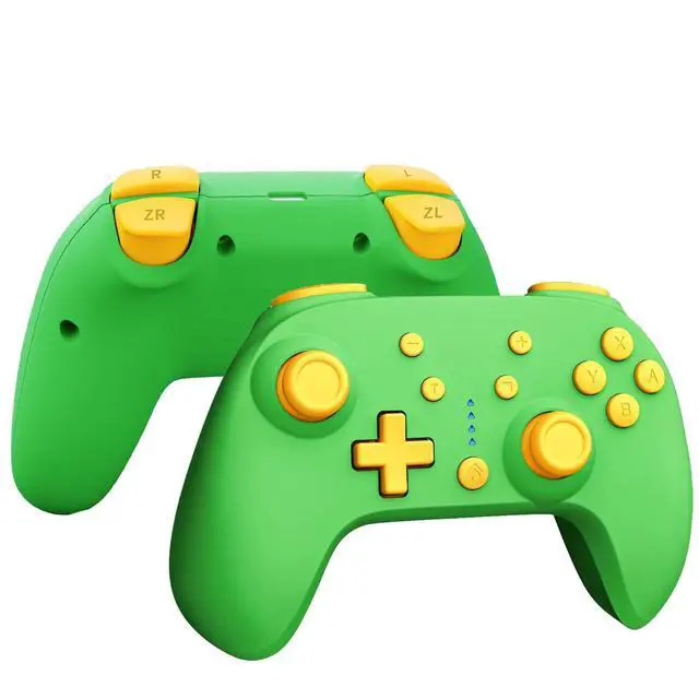 Alt view image 5 of 6 - Junior E5 Wireless Controller for Switch/Lite/OLED/Switch 2 Windows PC Mac iOS Android,6 Axis Gyro,TURBO (Switch Controller Green)