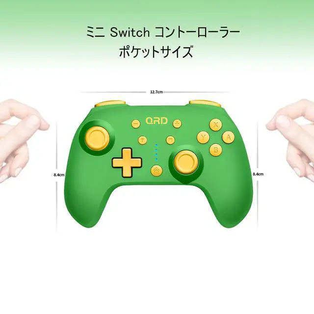 Alt view image 4 of 6 - Junior E5 Wireless Controller for Switch/Lite/OLED/Switch 2 Windows PC Mac iOS Android,6 Axis Gyro,TURBO (Switch Controller Green)