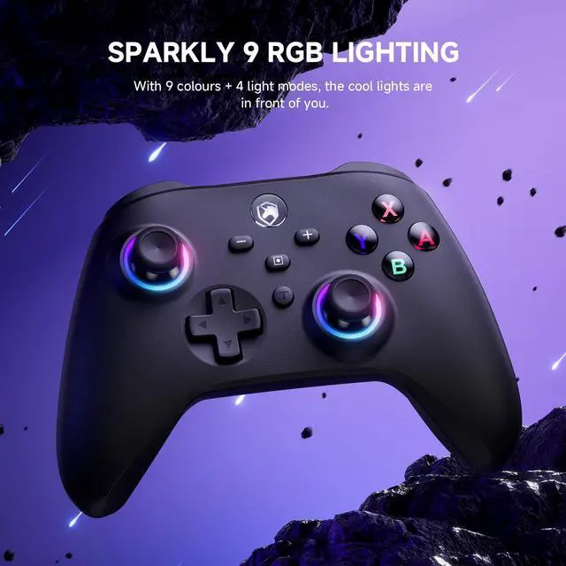 Alt view image 3 of 6 - Switch 2 Controller, 2025 Wireless Controller with RGB/Macro/Shift/Turbo/Vibration, 1000mAh Bluetooth Controller Compatible with Switch/Switch 2/PC/Adroid/iOS