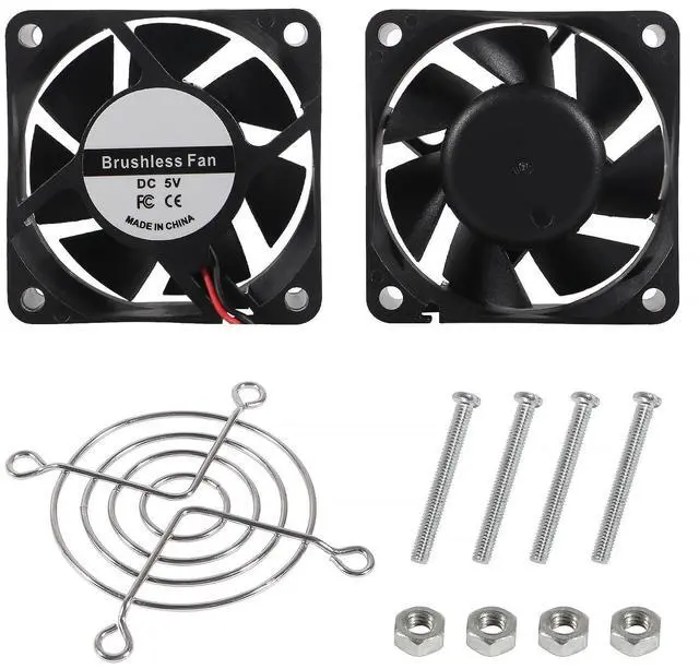 Alt view image 5 of 7 - 4-Pack Quiet 60mm USB Fan Dual-Ball Bearings,60mm x 60mm x 25mm 5V Brushless DC Cooling Fans for PC Computer Case Cooler Raspberry Pi Radiator Ventilation