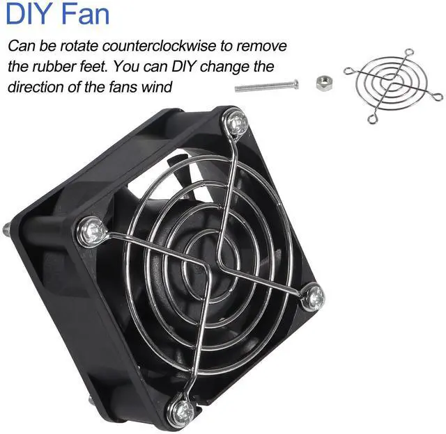 Alt view image 6 of 7 - 4-Pack Quiet 60mm USB Fan Dual-Ball Bearings,60mm x 60mm x 25mm 5V Brushless DC Cooling Fans for PC Computer Case Cooler Raspberry Pi Radiator Ventilation