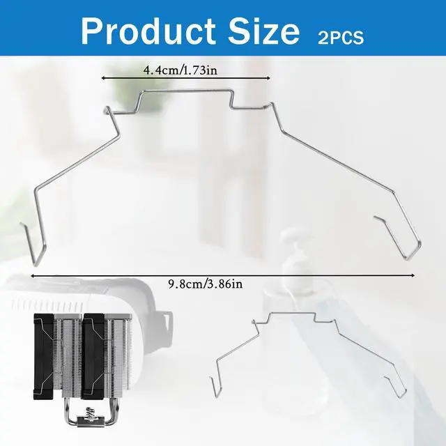 Alt view image 2 of 7 - 2 PCS 12 CM CPU Heatsink Fan Buckle, Computer Mainboard CPU Radiator Fan Fixing Clip, CPU Radiator Fan Hook Fixed Bracket Pc Mainboard CPU Radiator Fan Wire Buckle Upper Hook Type Fixing Clips, 12cm