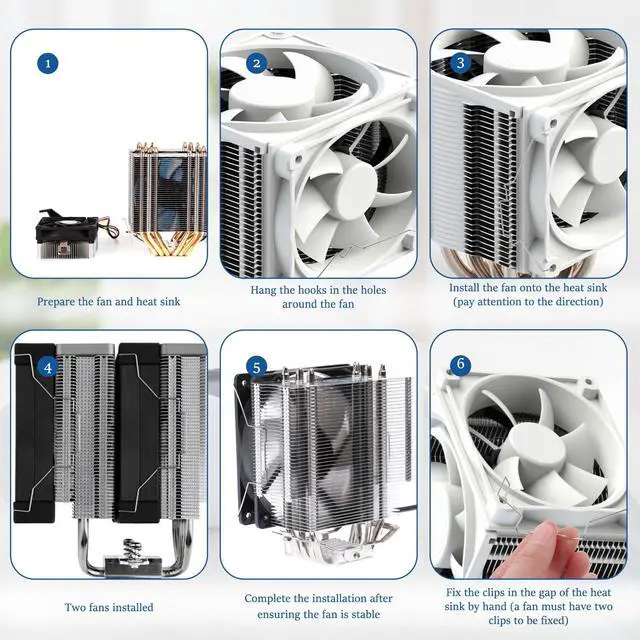 Alt view image 4 of 7 - 2 PCS 12 CM CPU Heatsink Fan Buckle, Computer Mainboard CPU Radiator Fan Fixing Clip, CPU Radiator Fan Hook Fixed Bracket Pc Mainboard CPU Radiator Fan Wire Buckle Upper Hook Type Fixing Clips, 12cm