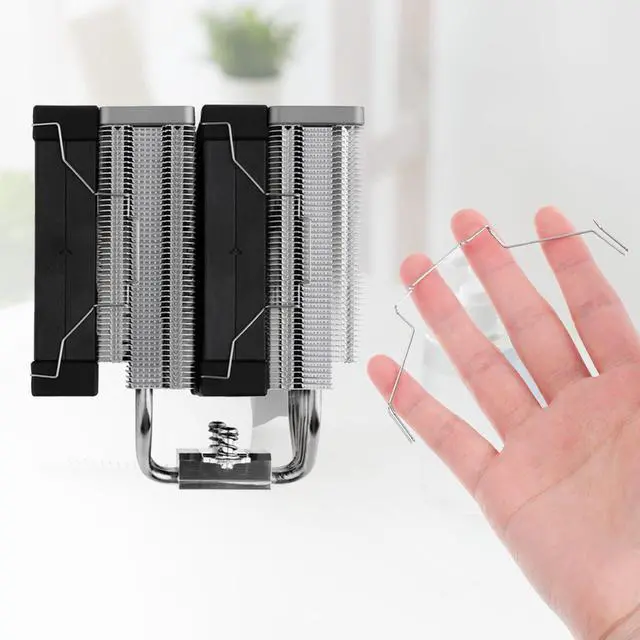 Alt view image 6 of 7 - 2 PCS 12 CM CPU Heatsink Fan Buckle, Computer Mainboard CPU Radiator Fan Fixing Clip, CPU Radiator Fan Hook Fixed Bracket Pc Mainboard CPU Radiator Fan Wire Buckle Upper Hook Type Fixing Clips, 12cm