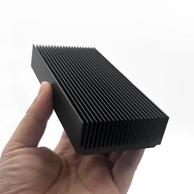 Alt view image 4 of 5 - 150mm Aluminum Large Heatsink 5.91''x2.72''x1.06'' inch/150x69x27mm Heat Sink Cooling Oxidized Radiator Plate 22 Fin for Computer Electronics LED PCB Power Charger Amplifier