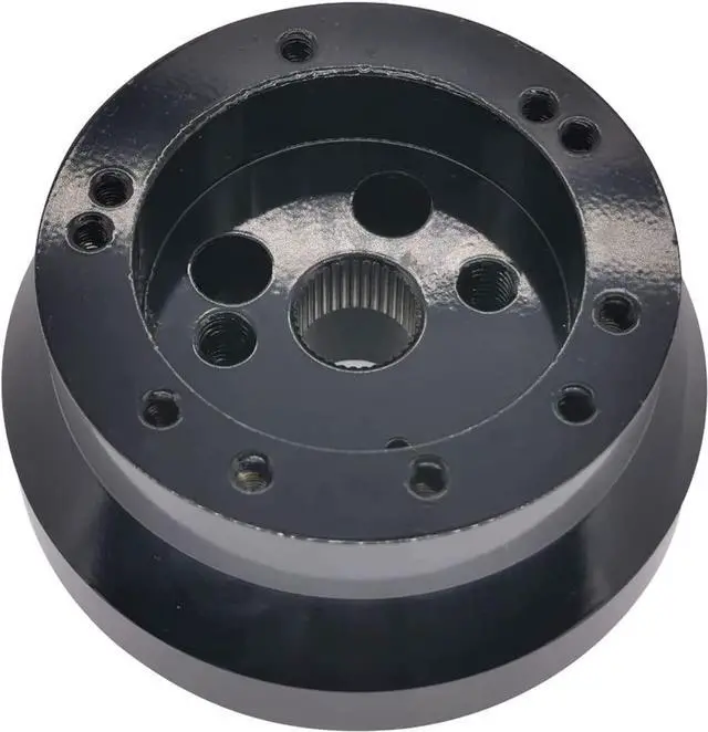 Alt view image 4 of 6 - 5 & 6 Hole Billet Steering Wheel Hub Adapter Replacement for Chevy 1969-1994 GMC Truck Pickup Van-s J-eep Bui-ck Chry-sler Dod-ge Pon-tiac Ca-dillac (Black)